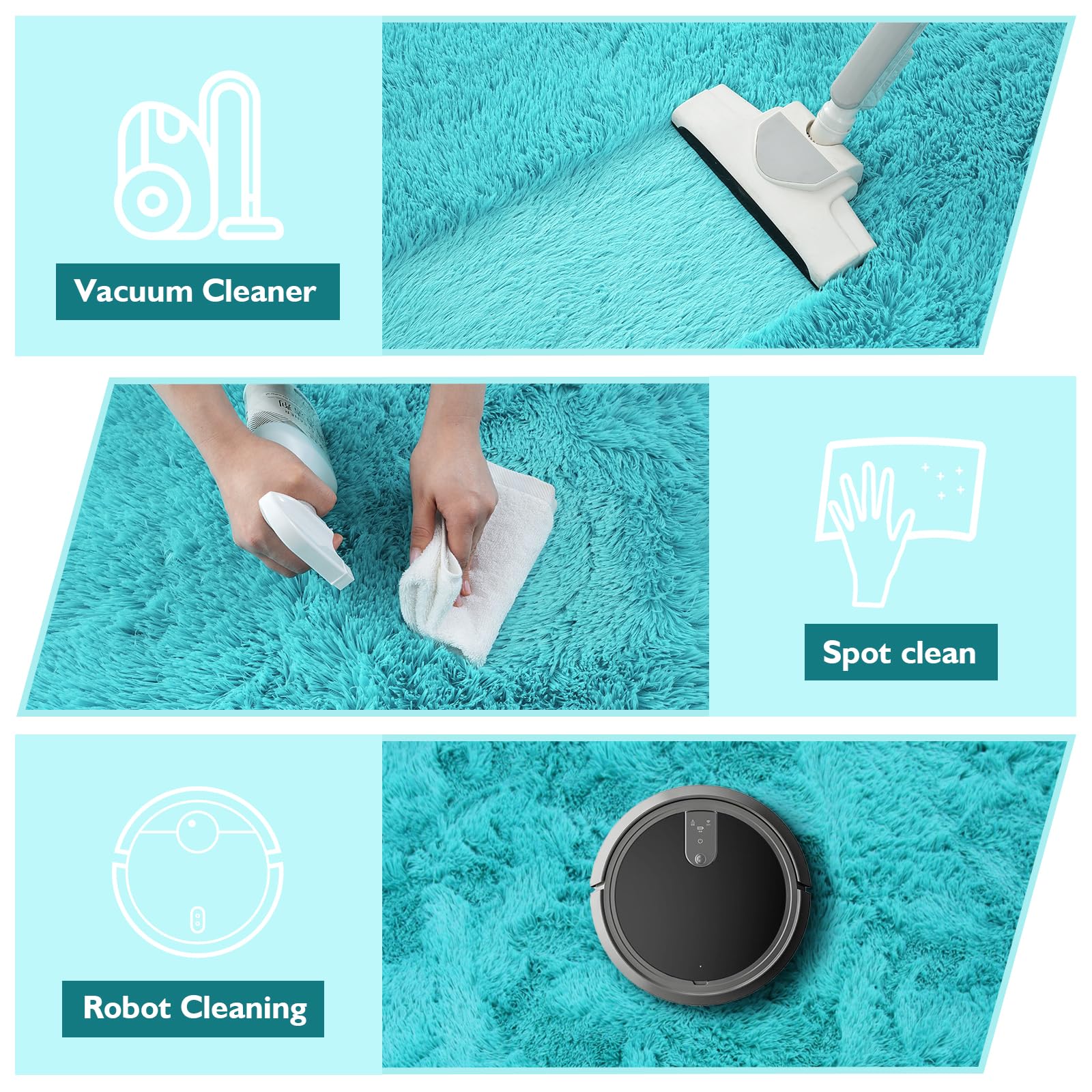 yulidayang Round Area Rug for Bedroom, Fluffy Fuzzy Shaggy Rug 3'X3