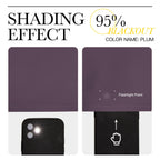 NICETOWN Blackout Curtains for Living Room, Plum, 2 Panels, 42 by 63, Darkening Window Curtain Panels, Easy-Care Solid Thermal Insulated Draperies/Drapes for Daughter Room