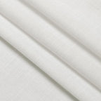 Nanspring Off White Cafe Curtains 45 Inch Length Set 2 Panel Back Tab Pocket Semi Sheer Short Linen White Curtain Tiers for Small Bathroom Window Basement 52x45