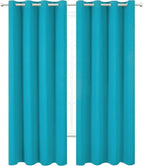 LEMOMO Teal Thermal Blackout Curtains/52 x 95 Inch/Set of 2 Panels Room Darkening Curtains for Bedroom