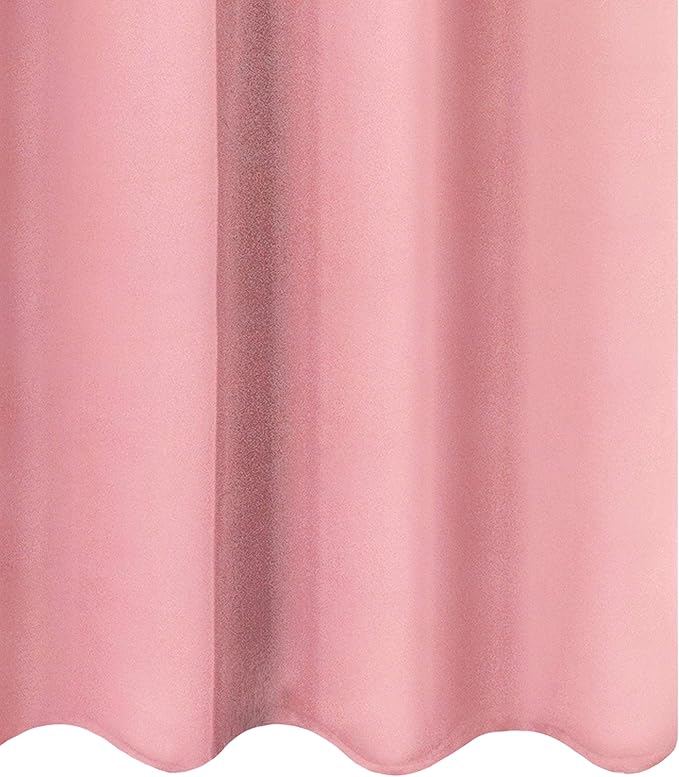LEMOMO Baby Pink Bedroom Blackout Curtains/52 x 84 Inch Long/Set of 2 Curtain Panels/Thermal Insulated Room Darkening Curtains for Bedroom