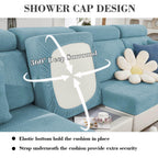 Disayu Sofa Covers Couch Covers for Sofa Pet Friendly Couch Cushion Covers Universal Sofa Covers Washable Stretch Slipcovers for Sectional Sofa (Texture Sea Blue,Chaise Cover)