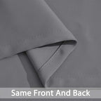 Yakamok 63 Inch Length Grey Blackout Curtains for Bedroom, Thermal Insulated Room Darkening Grommet Top Window Drapes for Living Room,42W x 63L,2 Panels