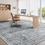 5x7 Area Rug for Living Room Bedroom, Non-Slip Washable Grey Carpet