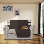Easy-Going Reversible Chair Cover Washable Sofa Cover for Dogs Water Resistant Couch Slipcover Furniture Protector Cover with Adjustable Straps for Pets (Chair 30 in, Chocolate/Beige)