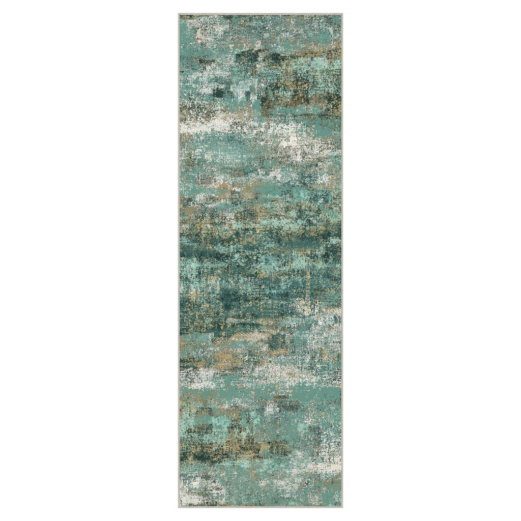 BEIMO 2x6 Runner Rug for Hallway, Turquoise Washable Abstract Non Slip Rug