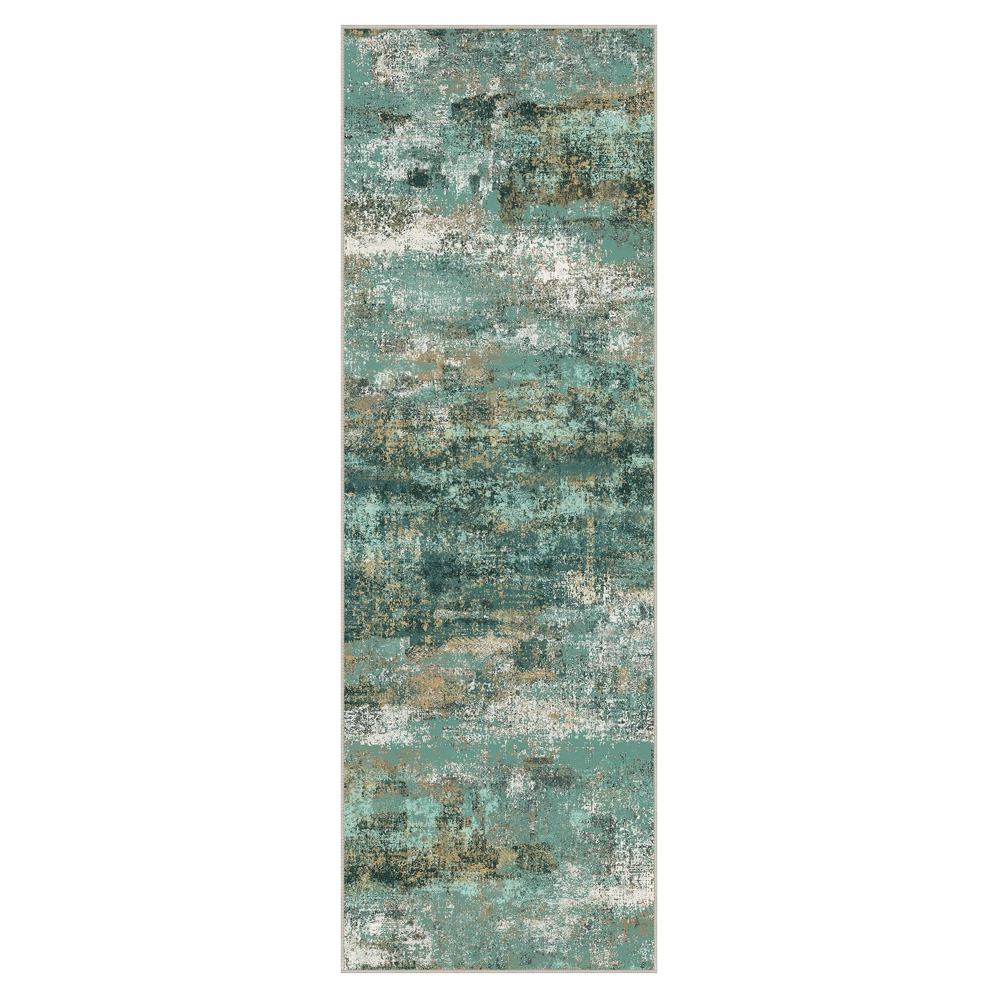 BEIMO 2x6 Runner Rug for Hallway, Turquoise Washable Abstract Non Slip Rug