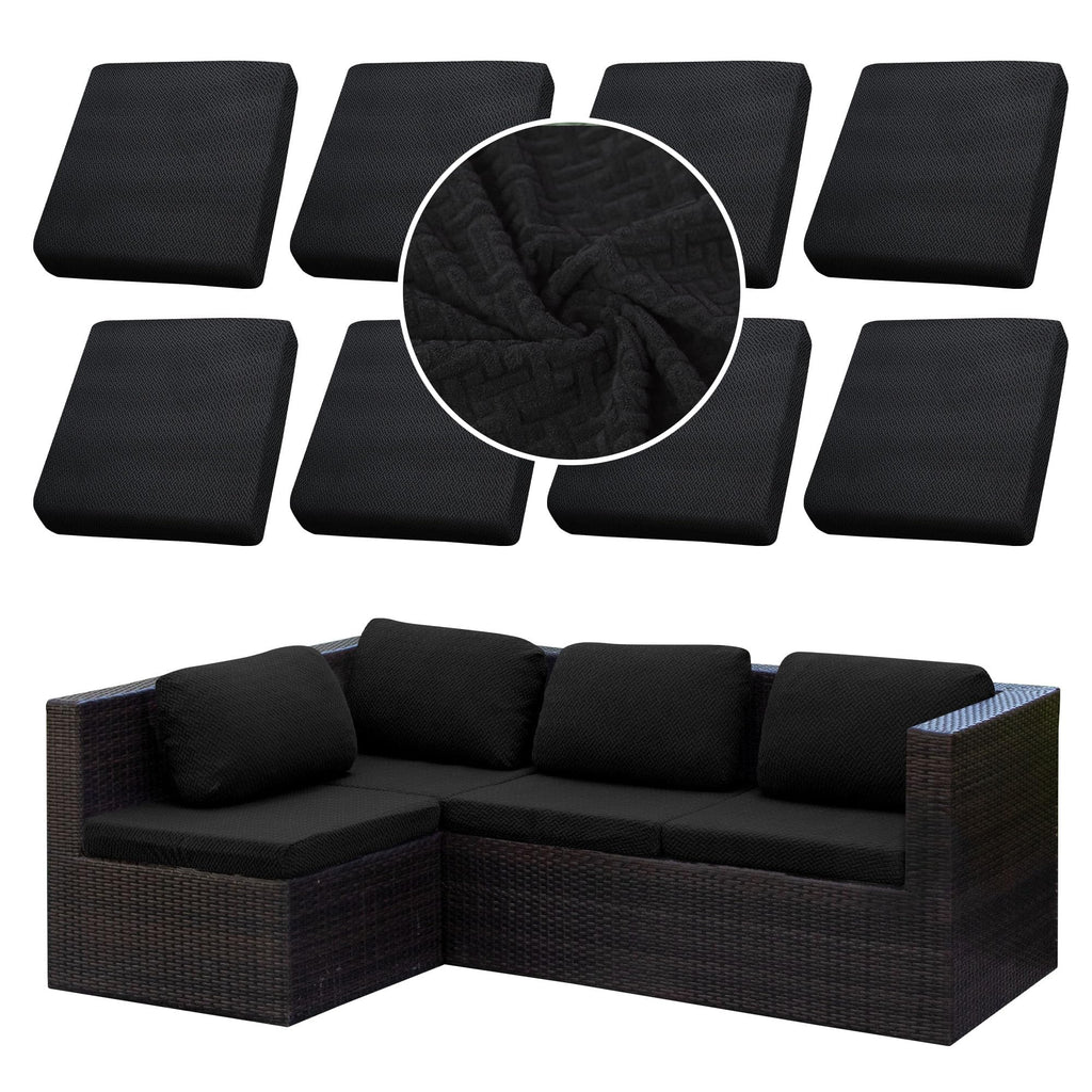 SUKAIKEQA 8PCS Patio Cushion Covers.Patio Furniture Couch SeatSlipcovers