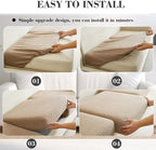 Sofa Covers Couch Covers for Sofa Pet Friendly Couch Cushion Covers Universal Sofa Covers Washable Stretch Slipcovers for Sectional Sofa (Texture Light Coffee,Back Cover L)