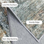 BEIMO 8x10 Area Rugs for Bedroom, Grey Brown Washable Abstract Rug