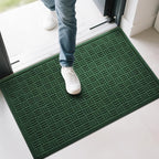Mibao Front Door Mat Indoor Outdoor Entrance, Dirt Trapping Welcome Mats, Non-Slip Doormats, Low Profile Front Entryway, 36" x 24", Green
