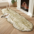 Ciicool Ultra Soft Faux Sheepskin Fur Rug 2x6 Feet Fluffy Rug for Bedroom