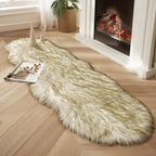 Ciicool Ultra Soft Faux Sheepskin Fur Rug 2x6 Feet Fluffy Rug for Bedroom