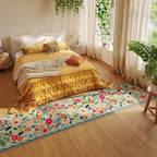 Rugcomf Long Hallway Runner Rug 2'7"x14' - Floral Washable Non Slip Boho Carpet for Kitchen, Entryway, Hall, Bathroom - Green