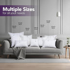 Utopia Bedding 20x20 Pillow Inserts, Set of 2, White – Indoor Decorative Throw Pillows for Bed, Sofa & Couch – Soft, Supportive & Fluffy Cushion Inserts