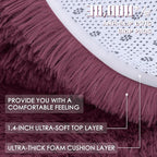 OLANLY 2x6 Machine Washable Runner Rugs for Hallway, Soft Fluffy Shaggy Bedside Rugs for Bedroom, Living Room, Indoor Floor Carpet for Kids Girls Boys, Nursery Rooms, Home Decor Aesthetic, Burgundy
