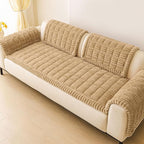 hyha Couch Covers for Dogs Washable, Non Slip Plush Dog Sofa Protectors, Fuzzy Pet Couch Covers for 3 Cushion Sofa Pet Friendly (Camel, 27.6" x 82.7")