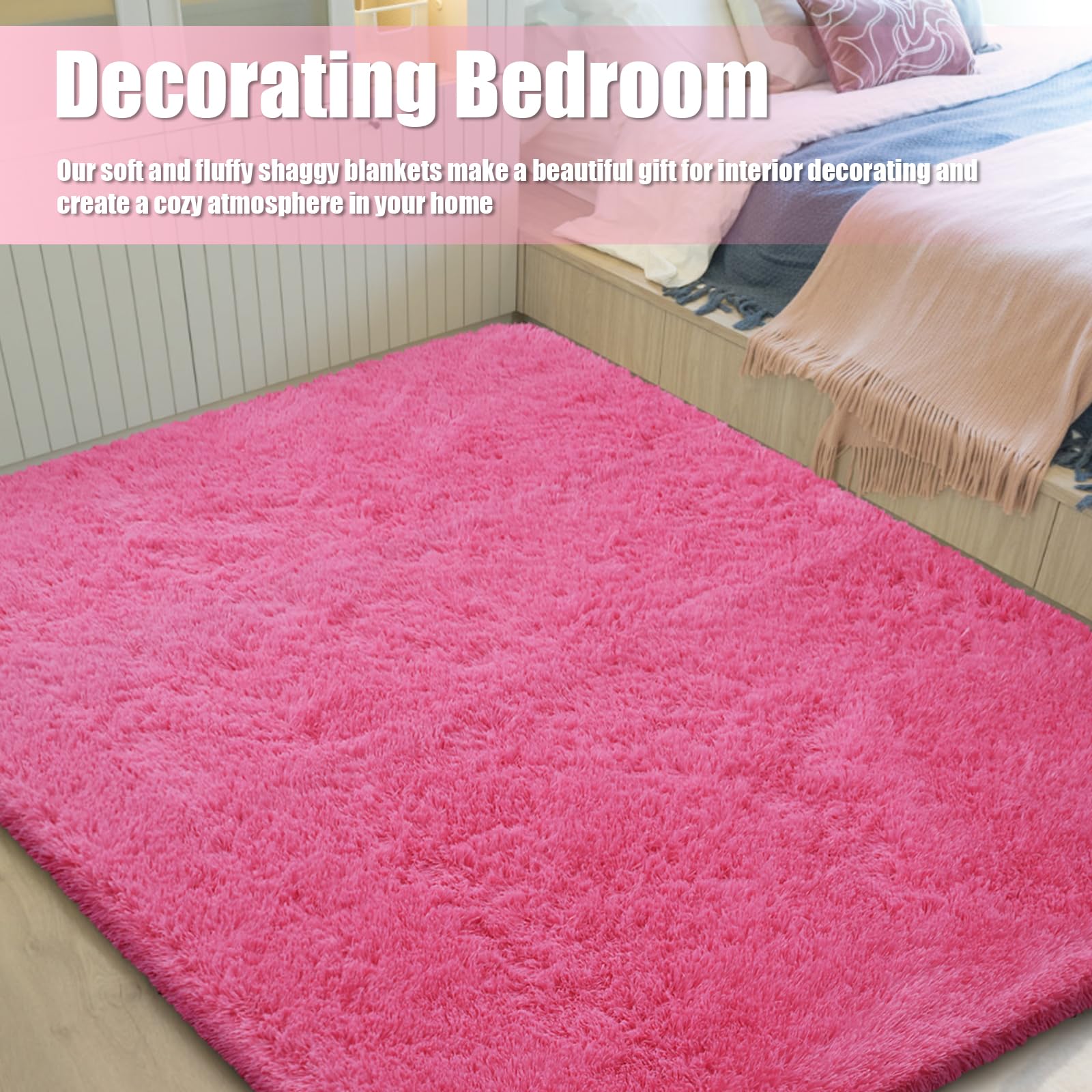 9x12 Fluffy Area Rugs for Living Room Bedroom,Large Fuzzy Shag Area Rug
