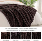 Exclusivo Mezcla Fleece King Blanket for Bed, Extra Large Fuzzy Coffee Bed Blankets, Soft Cozy Plush Sofa Throws for All Seasons, 90x104 Inches