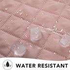 PureFit Reversible Quilted Sofa Cover, Water Resistant Slipcover Furniture Protector, Washable Couch Cover with Non Slip and Elastic Straps for Kids, Dogs, Pets (XX Large, Pink/Beige)