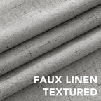 H.VERSAILTEX Linen Curtains 100% Blackout Curtains for Bedroom 102 inch Long Full Light Blocking Nature Linen Blended Window Curtains for Living Room Nickel Grommet (2 Panels, Dove Gray)