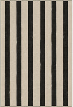Black and White Striped Outdoor Rug - 2x3 Non-Slip Front Door Mat Outside Entrance Washable Doormat Indoor Outdoor Entry Rug Small Layered Rugs for Entryway Kitchen Front Porch Decor