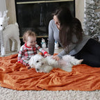 Bedsure GentleSoft Twin XL Fleece Blanket Dorm Bedding - Lightweight Soft Cozy Blankets for Bed, Sofa, Couch, Travel, Camping, Dark Orange, 66"x90"