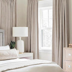 MIULEE 100% Blackout Linen Curtains for Bedroom 52x84 Inches Natural Khaki