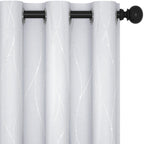 Deconovo Living Room Curtains 63 Inches Long, Blackout Curtains for Bedroom
