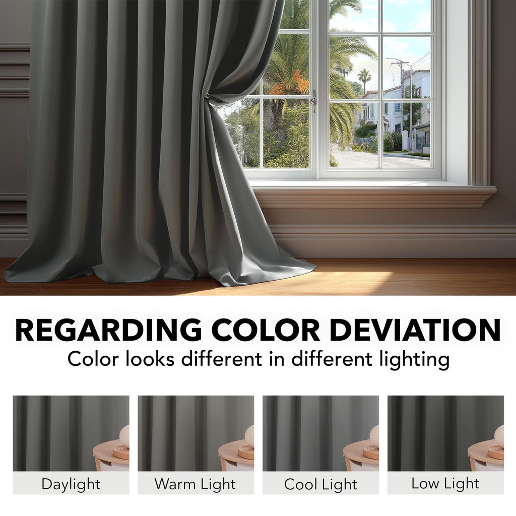 Deconovo Blackout Curtains for Bedroom, Living Room Curtains 45 Inches Long