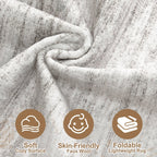 Nakagishi 5x8 Area Rugs Living Room: Washable Large Vintage Rug Neutral Non-Slip Soft Stain Resistant Indoor Carpet for Bedroom Nursery Dining Room Office Playroom - Grey-01