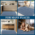 OLANLY Dog Door Mat for Muddy Paws 47x24, Super Absorbent Chenille Mud Mat