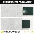 MIULEE 100% Blackout Linen Curtains for Bedroom, Heathered White Solid Luxury Decor Thermal Insulation Room Darkening Drapes for Living Room Nursery Back Tab Rod Pocket 42 x 90 Inches, 2 Panels