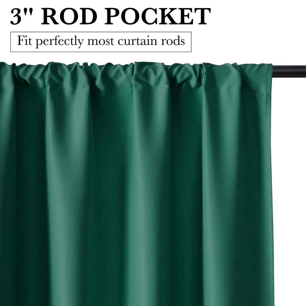 RYB HOME 100% Blackout Short Curtains for Small Window, Thermal Insulated