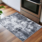 KOZYFLY Abstract Entryway Rug 2x3 Washable Door Mat Indoor Multi-Grey