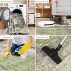 Toneed 4x6 Washable Non Slip Abstract Area Rugs for Bedroom Living Room