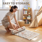 zesthome 2'6 x 12' Runner Rug Non Slip,Washable Kitchen Rugs,Orange