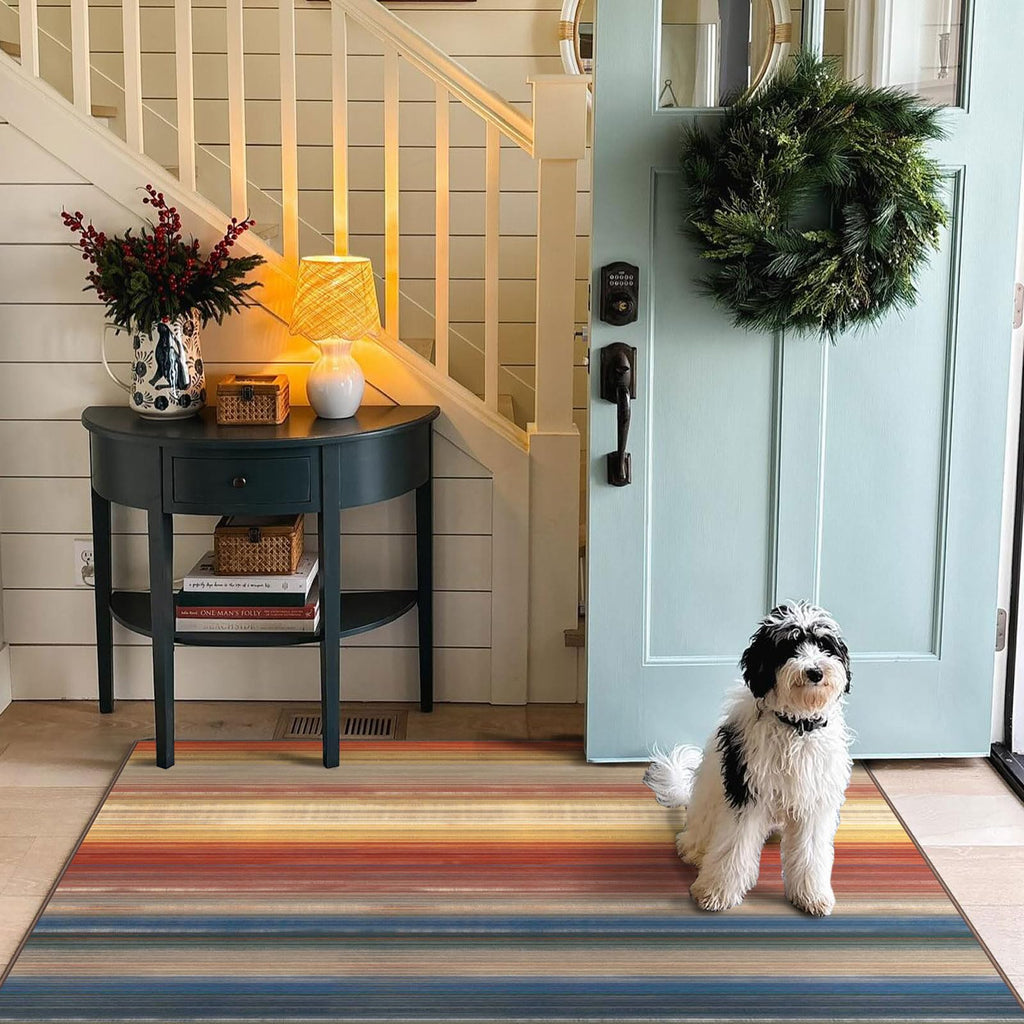 Othilic 3x5 Ombre Entry Rug - Washable Indoor Outdoor Mats for Front Door