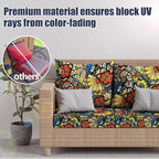 8Pcs Stretch Patio Cushion Covers, Outdoor Couch & Sofa Replacement Slipcovers for Patio Furniture Cushion Covers, Washable Reusable Furniture Protector