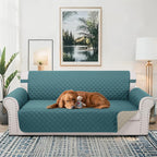 Luxshare Home Reversible 4 Seater Sofa Cover 91" Large, Sofa, Blue/Beige