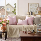 GIGIZAZA Sweet Lilac Velvet Throw Pillow Covers 18x18 Pack of 2