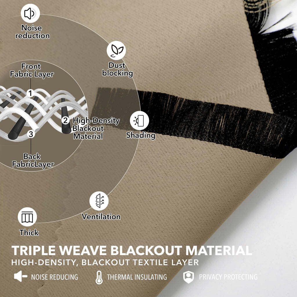 Deconovo Blackout Curtains for Bedroom, Living Room Curtains 95 Inches Long