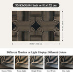 Lahome Enfys Modern Geometric Outdoor Easy Jute Rug, 3x5 Indoor Outdoor Rugs for Entryway Black Living Room Carpet, Farmhouse Washable Non Slip Carpet for Patio Courtyard Bedroom