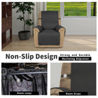 Easy-Going Reversible Couch Cover, Recliner 22 in, Darkgray/Beige