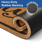 Barnyard Designs Natural Coco Coir Heavy Duty Backing Doormat - Large Cute Non-Slip Front Door Welcome Mat for Outside Entrance or Porch Entry, Brown (24x36, Home Sweet Home)
