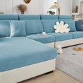 Disayu Sofa Covers Couch Covers for Sofa Pet Friendly Couch Cushion Covers Universal Sofa Covers Washable Stretch Slipcovers for Sectional Sofa (Texture Sea Blue,Chaise Cover)