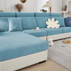 Disayu Sofa Covers Couch Covers for Sofa Pet Friendly Couch Cushion Covers Universal Sofa Covers Washable Stretch Slipcovers for Sectional Sofa (Texture Sea Blue,Chaise Cover)