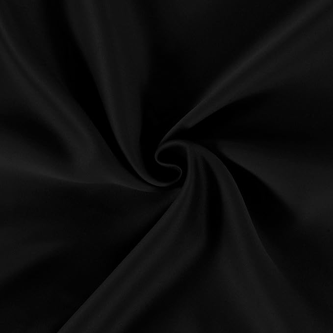 LEMOMO Black Thermal Blackout Curtains/42 x 95 Inch/Set of 2 Panels Room Darkening Curtains for Bedroom