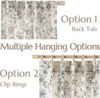 jinchan Pinch Pleated Curtains Floral Linen Blend Curtains for Living Room 96 Inches Length Black Peony Flower Printed Curtain Rod Pocket Back Tab Farmhouse Pinch Pleat Drapes with Hooks Set 2 Panels