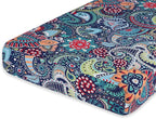 hyha Printed Couch Cushion Covers, Floral Sofa Covers Washable for 3 Cushion Couch, Stretch Pattern Outdoor Cushion Covers for Patio Furniture with Elastic Bottom(Large, Paisley)